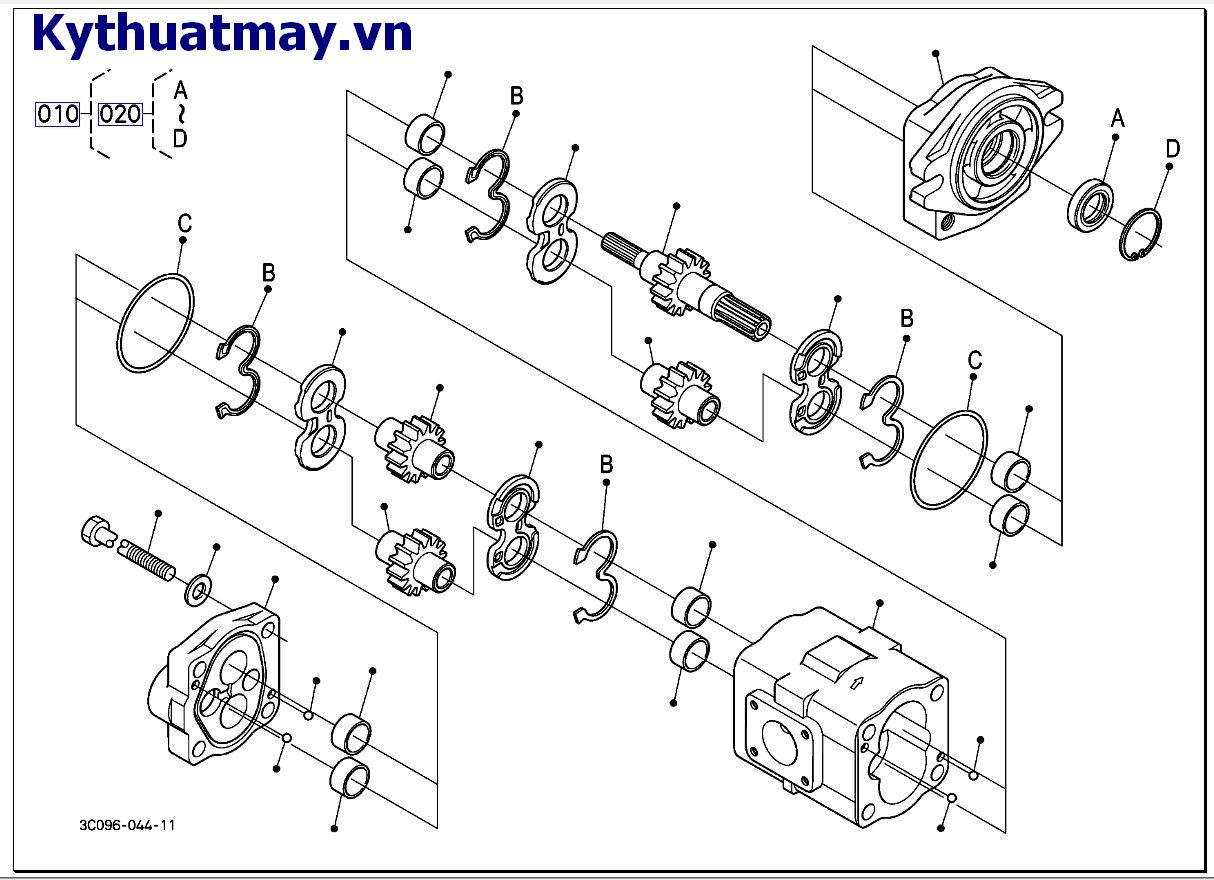 Của bơm thủy lực ( những bộ phận cấu thành) ( mới) 10001 đến 49999